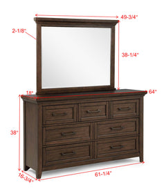 Beckett Brown Dresser and Mirror - Ornate Home