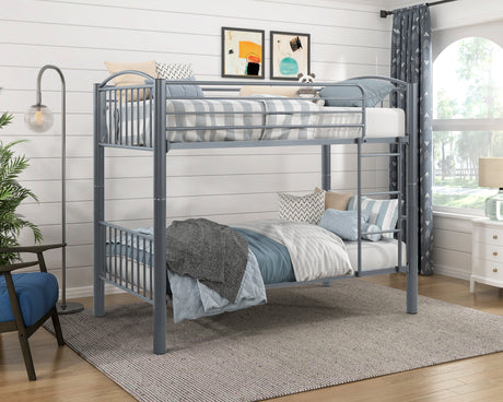 Beckett Gray Twin/Twin Bunk Bed - Ornate Home