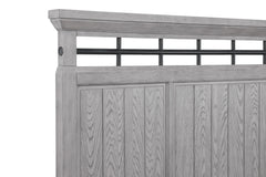 Beckett Rustic Gray Footboard Bench Panel Bedroom Set - Ornate Home