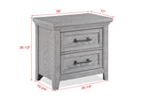 Beckett Rustic Gray Nightstand - Ornate Home