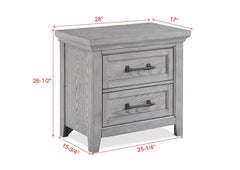 Beckett Rustic Gray Nightstand - Ornate Home