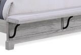 Beckett Rustic Gray Queen Footboard Bench Panel Bed - Ornate Home