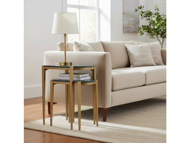 Beckham Green/Gold 2-Piece Nested Accent Tables - Ornate Home