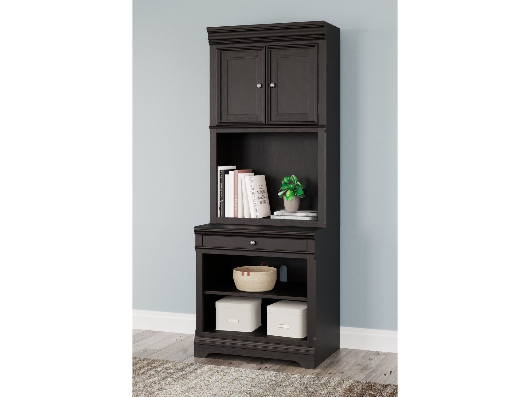 Beckincreek Black Bookcase - Ornate Home