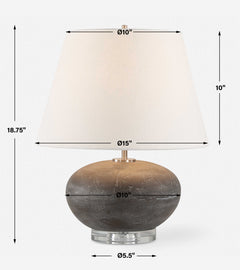 Beckley Black/Gray Stone Table Lamp - Ornate Home