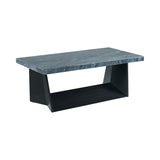 Beckley Dark Marble/Dark Espresso Coffee Table - Ornate Home
