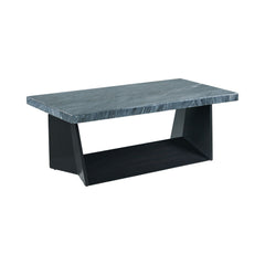 Beckley Dark Marble/Dark Espresso Coffee Table - Ornate Home