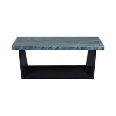 Beckley Dark Marble/Dark Espresso Coffee Table - Ornate Home