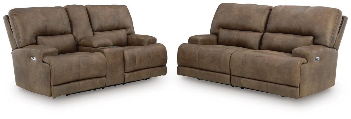 Beckley Place Earth Power Reclining Sofa and Loveseat - Ornate Home