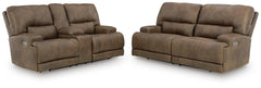 Beckley Place Earth Power Reclining Sofa and Loveseat - Ornate Home