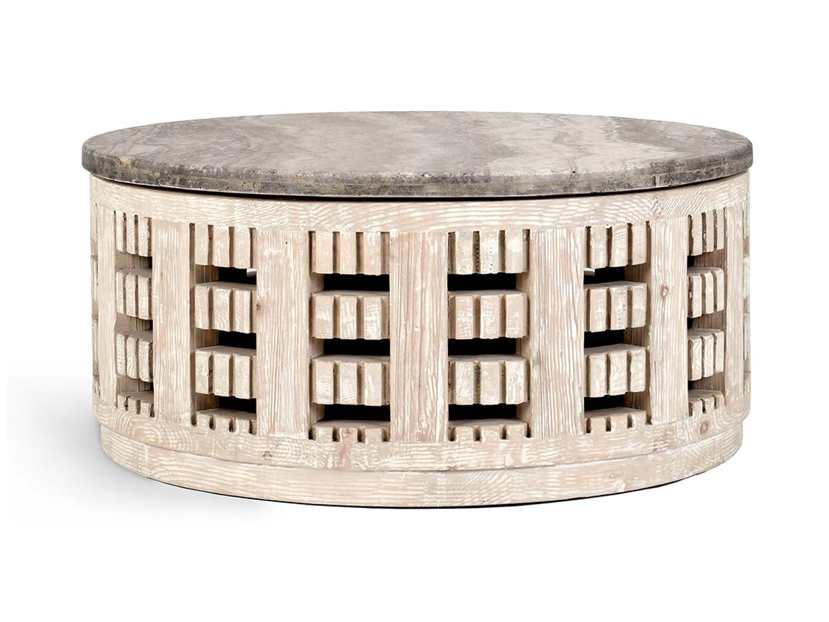 Becky Vintage Cream Coffee Table - Ornate Home