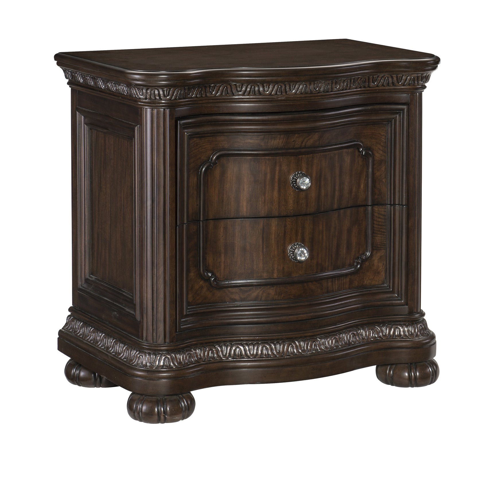 Beddington Dark Cherry Nightstand - Ornate Home