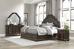 Beddington Dark Cherry Nightstand - Ornate Home