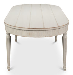 Bedford White French Antique Reproduction Dining Table - Ornate Home