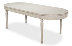 Bedford White French Antique Reproduction Dining Table - Ornate Home