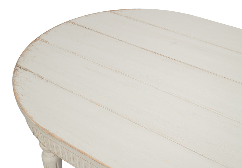 Bedford White French Antique Reproduction Dining Table - Ornate Home