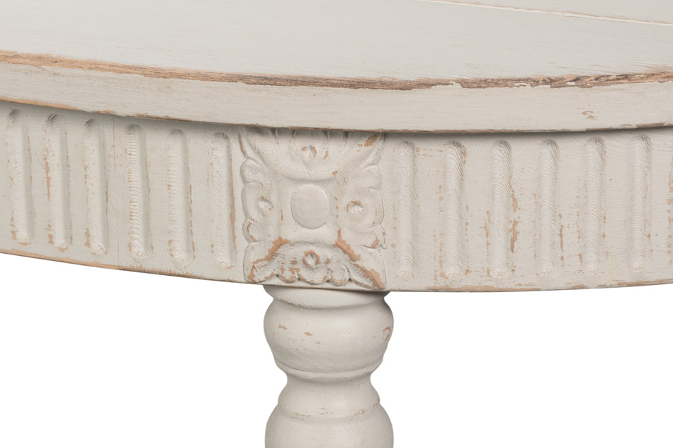 Bedford White French Antique Reproduction Dining Table - Ornate Home