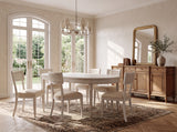 Bedford White French Antique Reproduction Dining Table - Ornate Home