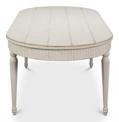 Bedford White French Antique Reproduction Dining Table - Ornate Home