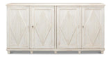 Beecher White Sideboard With 4 Doors - Ornate Home