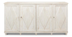 Beecher White Sideboard With 4 Doors - Ornate Home