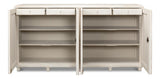 Beecher White Sideboard With 4 Doors - Ornate Home
