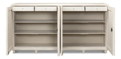 Beecher White Sideboard With 4 Doors - Ornate Home