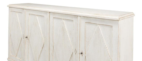 Beecher White Sideboard With 4 Doors - Ornate Home