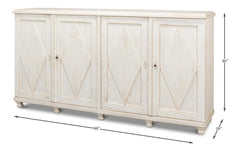 Beecher White Sideboard With 4 Doors - Ornate Home