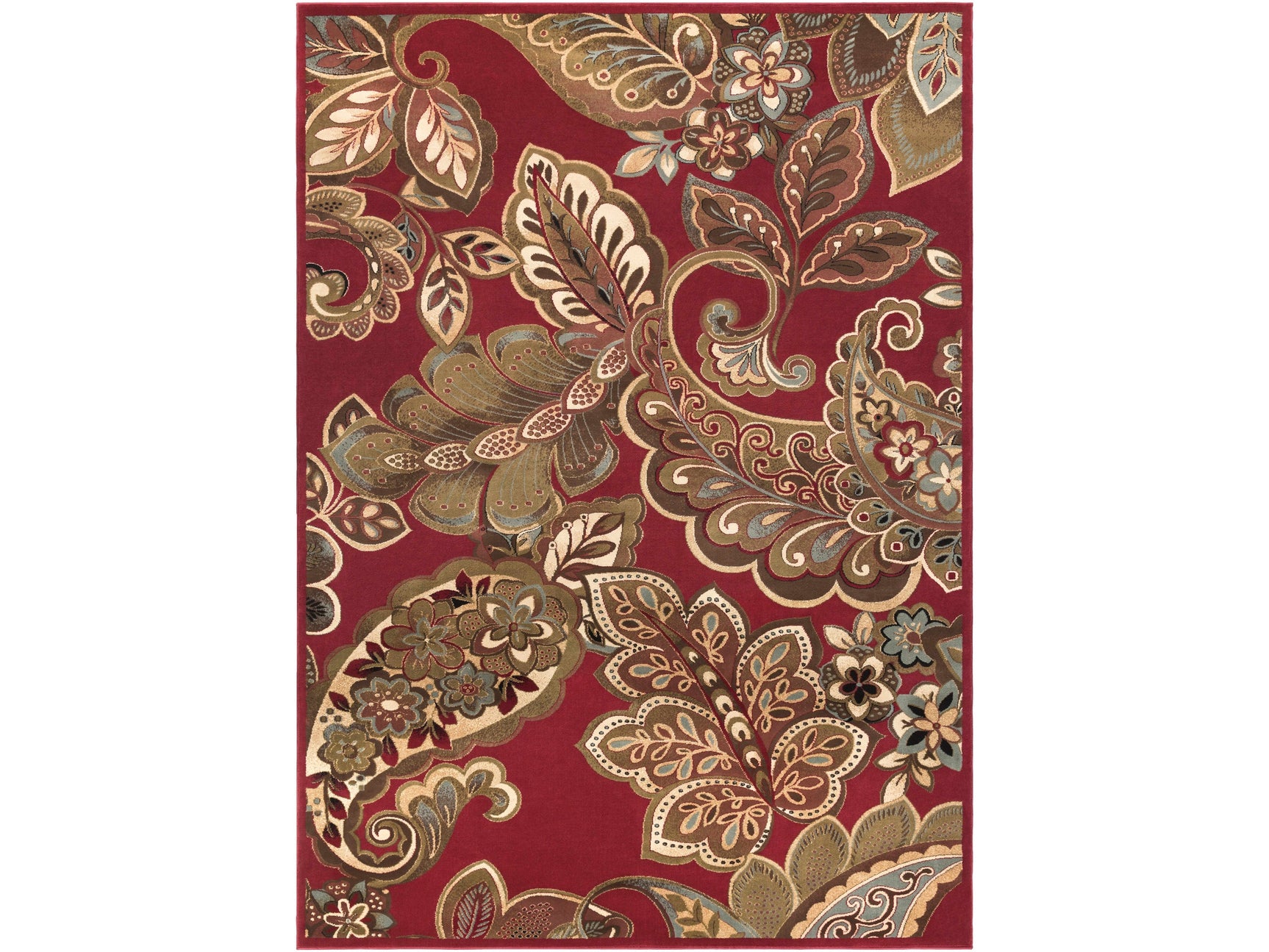Beedeville Red Floral Rug - Ornate Home