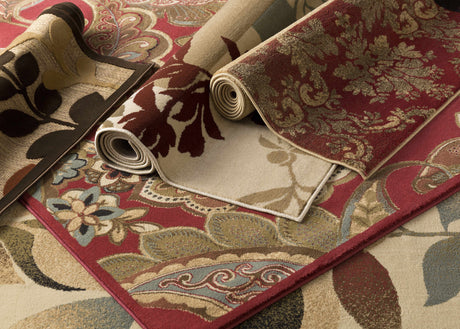 Beedeville Red Floral Rug - Ornate Home