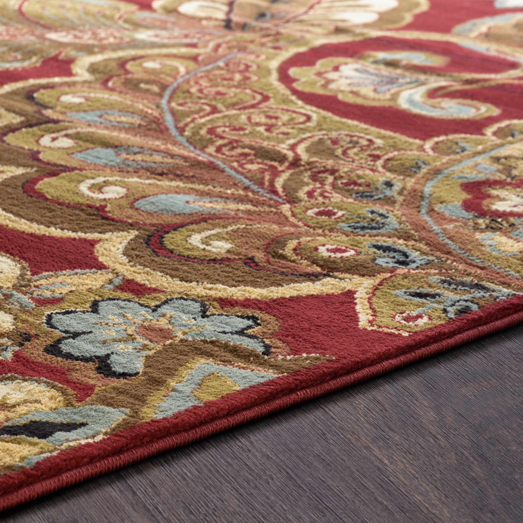 Beedeville Red Floral Rug - Ornate Home