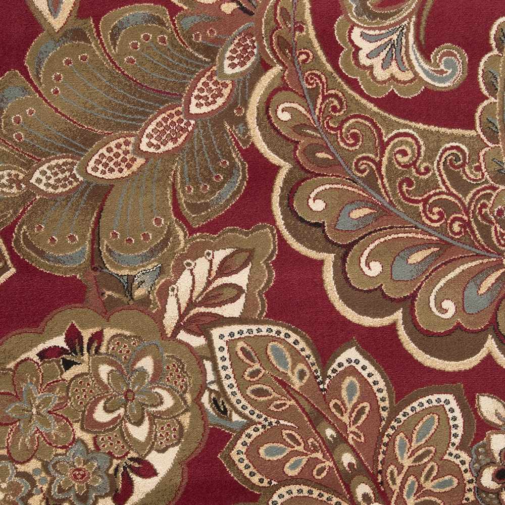 Beedeville Red Floral Rug - Ornate Home