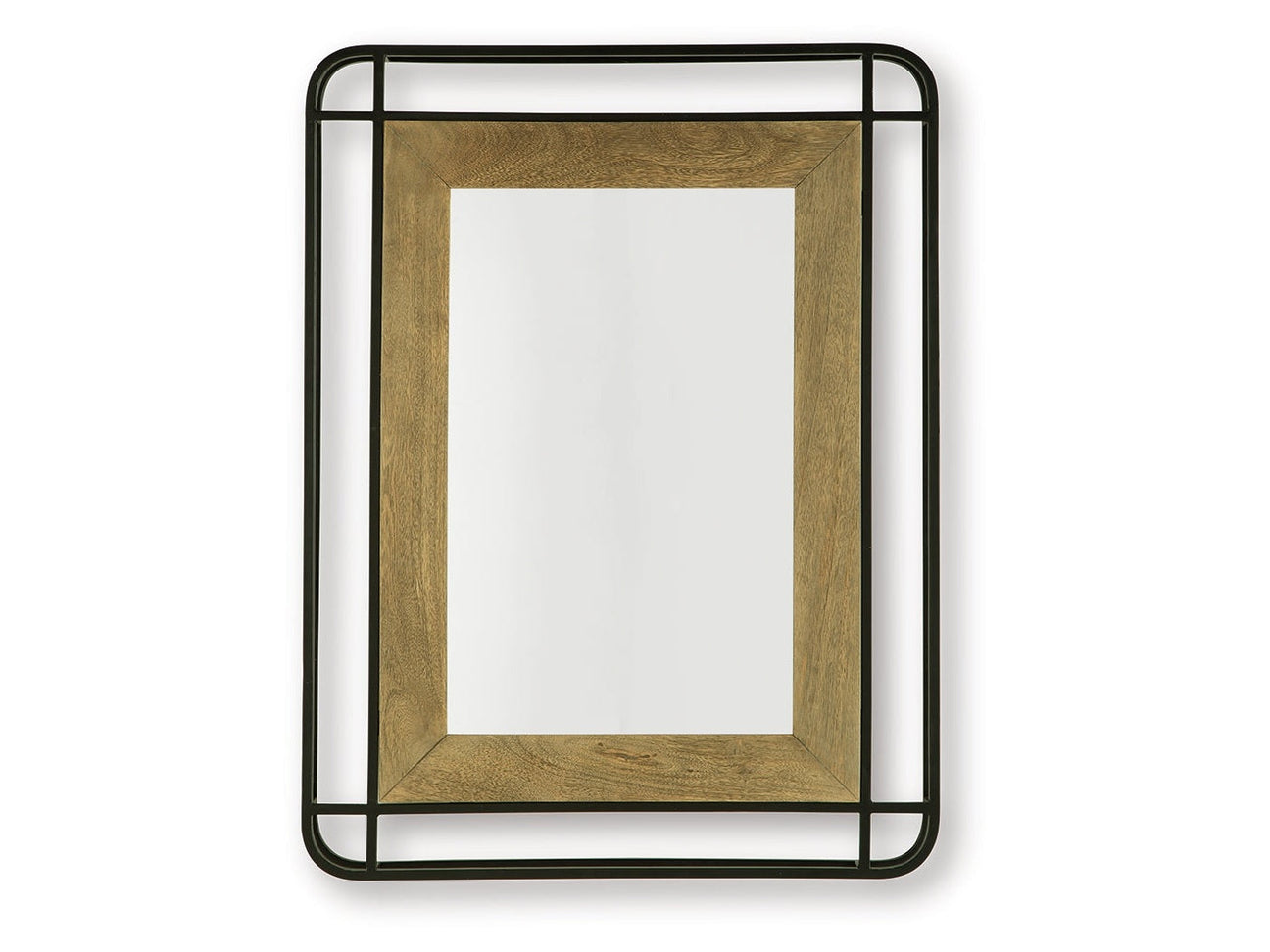 Beelman Black/Brown Accent Mirror (Online Special Price) - Ornate Home
