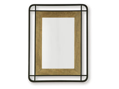 Beelman Black/Brown Accent Mirror - Ornate Home
