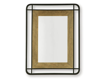 Beelman Black/Brown Accent Mirror - Ornate Home