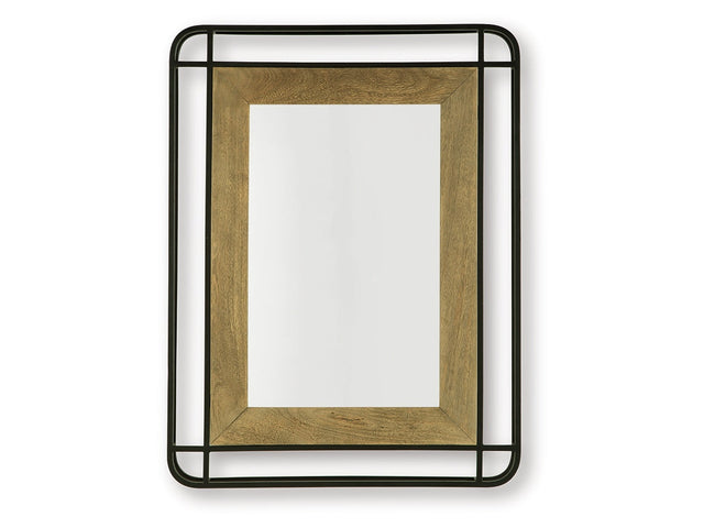 Beelman Black/Brown Accent Mirror - Ornate Home