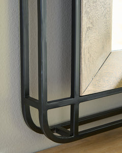 Beelman Black/Brown Accent Mirror - Ornate Home