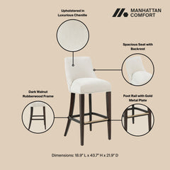 Beever Barstool in Cream - Ornate Home