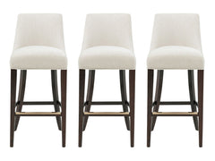 Beever Barstool in Cream (set of 3) - Ornate Home