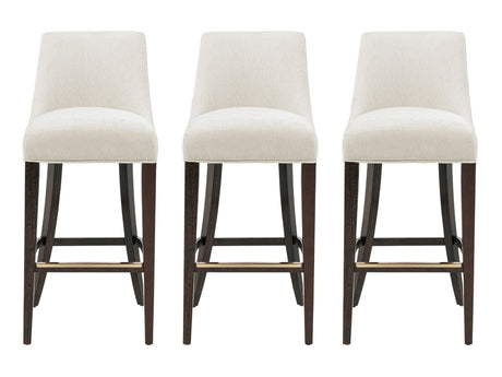 Beever Barstool in Cream (set of 3) - Ornate Home
