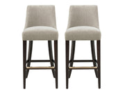 Beever Barstool in Taupe (set of 2) - Ornate Home