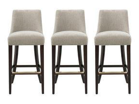 Beever Barstool in Taupe (set of 3) - Ornate Home