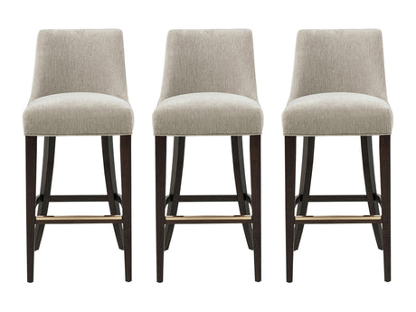 Beever Barstool in Taupe (set of 3) - Ornate Home