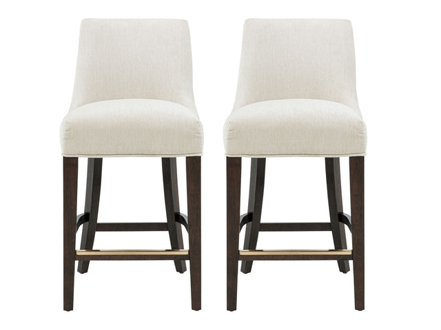 Beever Counter Stool in Cream (set of 2) - Ornate Home