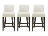 Beever Counter Stool in Cream (set of 3) - Ornate Home