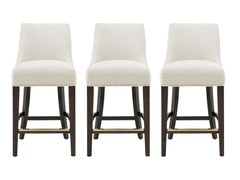 Beever Counter Stool in Cream (set of 3) - Ornate Home