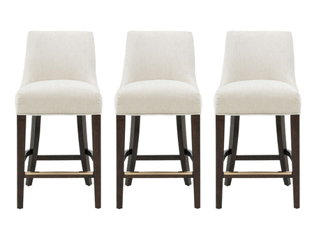 Beever Counter Stool in Cream (set of 3) - Ornate Home