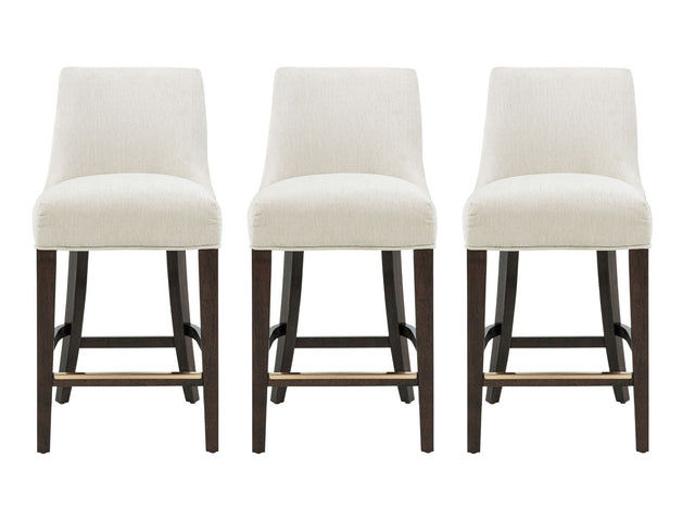 Beever Counter Stool in Cream (set of 3) - Ornate Home