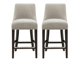 Beever Counter Stool in Taupe (set of 2) - Ornate Home
